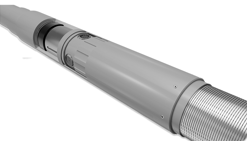 Скважинный фильтр СФЩ с устройством контроля притока (УКП) и муфтой сдвижной (МС)